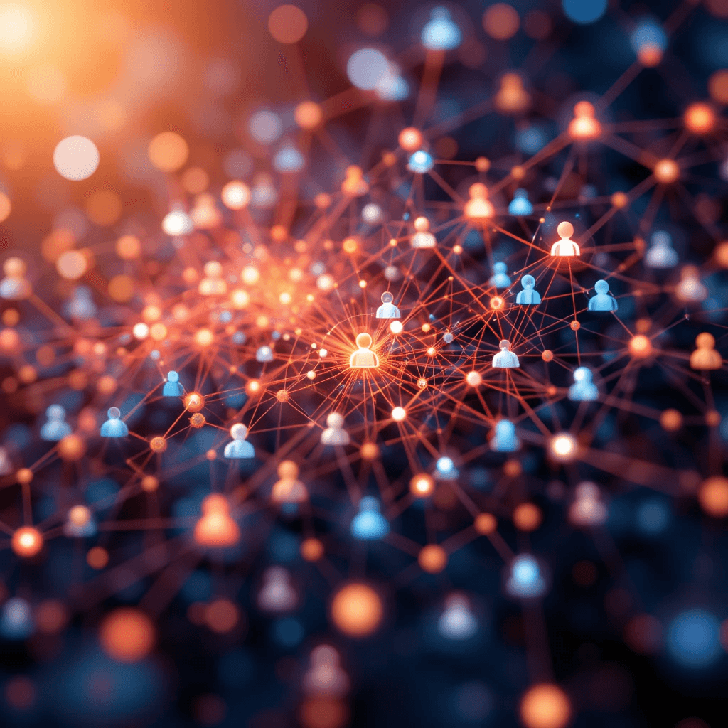 Nodos representando una red de contactos