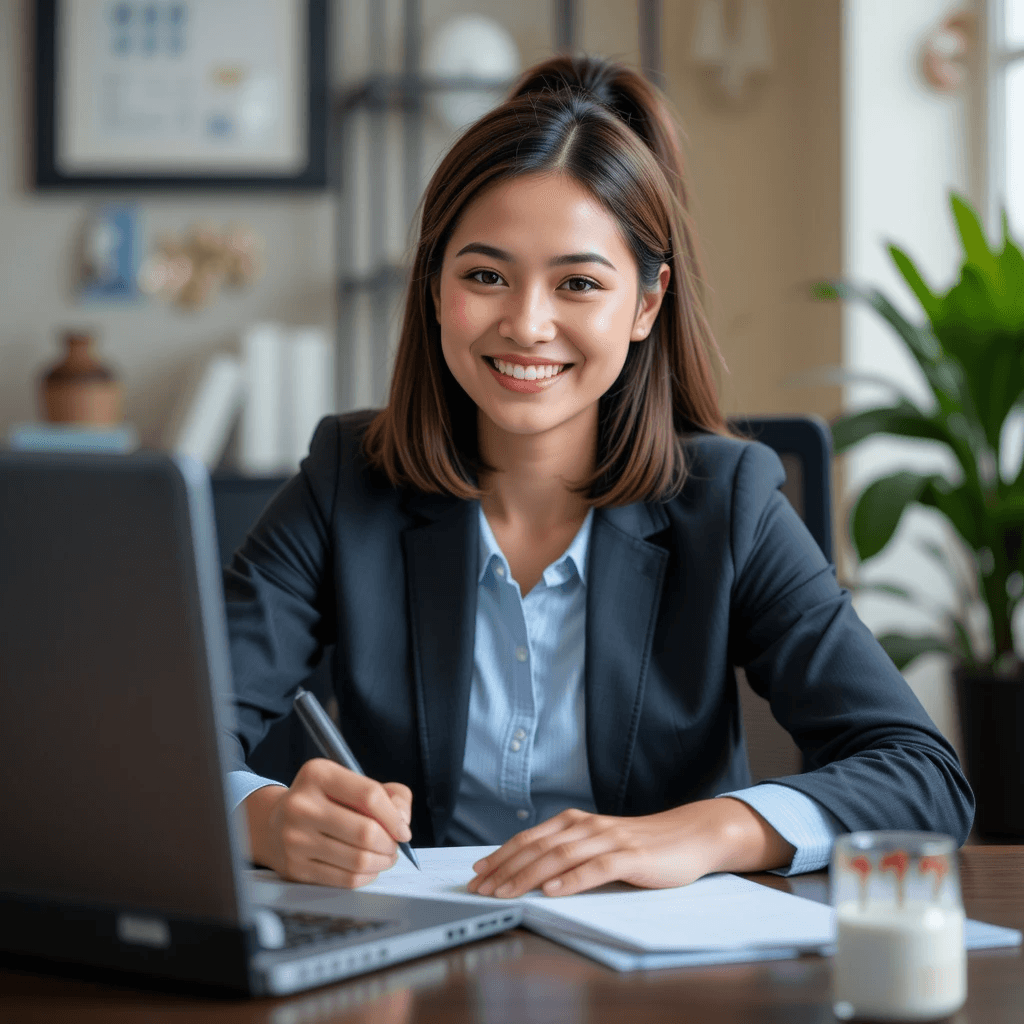 Profesional trabajando en el seguimiento de sus prospectos